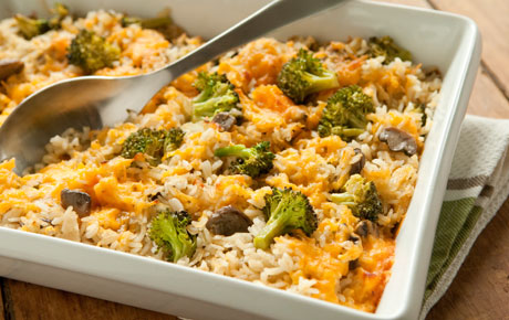 Broccoli, Rice and Cheese Casserole - Quick Rice Casserole
